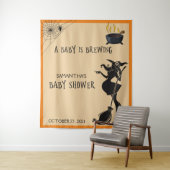 Kinderdusche Halloween Hexengebirge Hintergrund de Wandteppich (Beispiel)