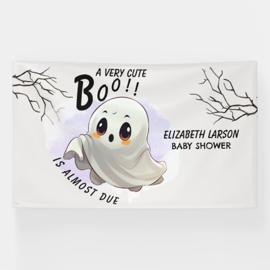 Kinderdusche Halloween Thema Niedliches Party Banner (Horizontal)