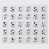 Kinderdusche Halloween Thema Niedliches Party Geschenkpapier (Flach)