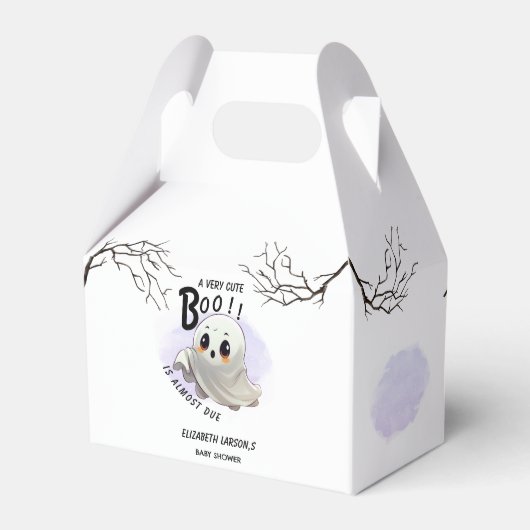 Kinderdusche Halloween Thema Niedliches Party Geschenkschachtel (Rückseite)