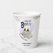 Kinderdusche Halloween Thema Niedliches Party Pappbecher (Rückseite)