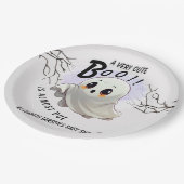 Kinderdusche Halloween Thema Niedliches Party Pappteller (Schrägansicht)