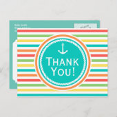 Kinderdusche, helle Regenbogenstreifen Postkarte (Vorne/Hinten)