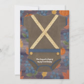 Kinderdusche Herbst unscharfer Bodyanzug Einladung (Rückseite)