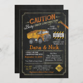 Kinderdusche im Bauwesen Einladung (Vorne/Hinten)