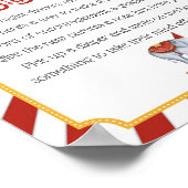 Kinderdusche im Zirkus Zeichen Poster (Ecke)