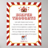 Kinderdusche im Zirkus Zeichen Poster (Vorne)