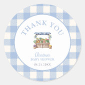 Kinderdusche in der Umgebung Runder Aufkleber (Vorderseite)