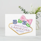 Kinderdusche in Las Vegas MIRL Einladung (Stehend Vorderseite)