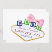 Kinderdusche in Las Vegas MIRL Einladung (Vorne/Hinten)