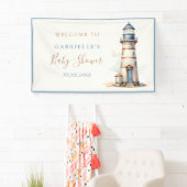 Kinderdusche Leuchtturm Willkommen Banner (Insitu)