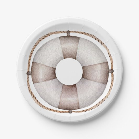 Kinderdusche Lifesaver Pappteller (Vorderseite)