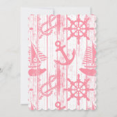 Kinderdusche, Mädchen pink blau Einladung (Rückseite)