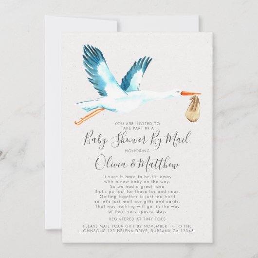 Kinderdusche, meine Mail Einladung (Vorderseite)