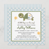 Kinderdusche mit Kindermädchen für Jungen Einladung (Vorne/Hinten)