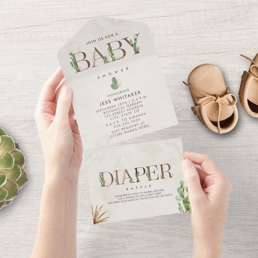 Kinderdusche mit Windeln All In One Einladung