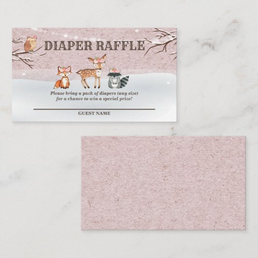 Kinderdusche mit Windeln Begleitkarte (Vorne/Hinten)