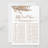 Kinderdusche Pampas Baby Animal Game III Einladung (Vorderseite)