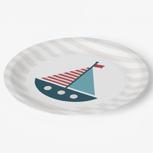 Kinderdusche Pappteller (Schrägansicht)