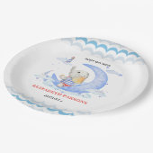 Kinderdusche Pappteller (Schrägansicht)