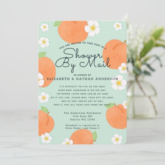 Kinderdusche per Post einladen Einladung (Stehend Vorderseite)