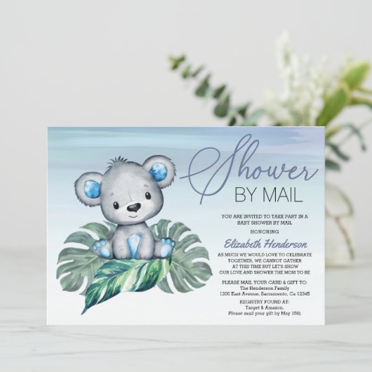 Kinderdusche per Post Einladung (Stehend Vorderseite)