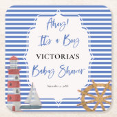 Kinderdusche Rechteckiger Pappuntersetzer (Vorderseite)