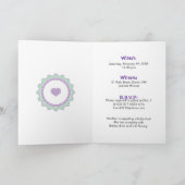 Kinderdusche - Rosa/Grün Einladung (Innenseite)