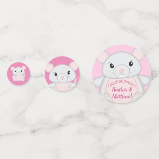 Kinderdusche rosa konfetti (Vorderseiten)