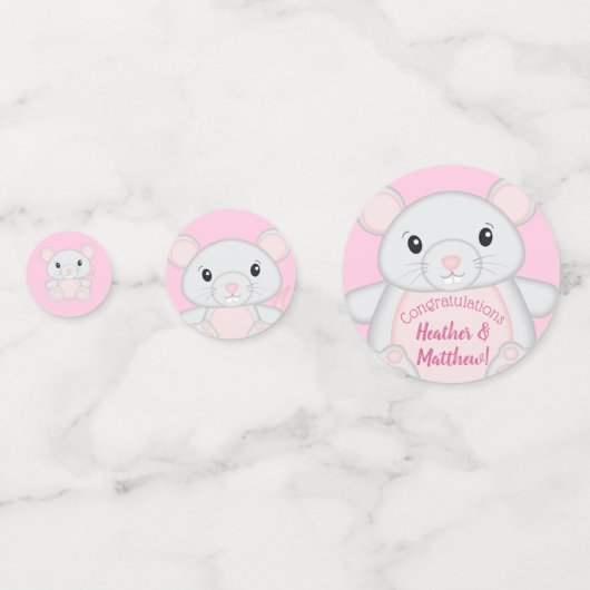 Kinderdusche rosa konfetti (Rückseiten)