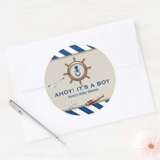 Kinderdusche Runder Aufkleber (Umschlag)