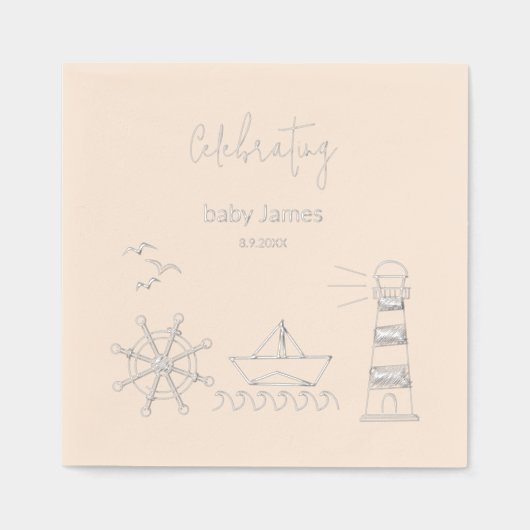 Kinderdusche Servietten Mit Folie (Vorderseite)