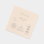 Kinderdusche Servietten Mit Folie (Links)