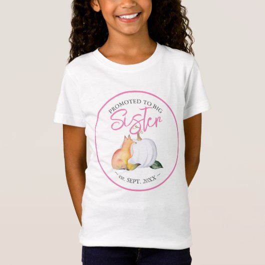Kinderdusche Shirts Schwester Fall Pumpkin (Vorderseite)