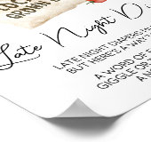 Kinderdusche Spätnächtliche Windeln signieren Poster (Ecke)