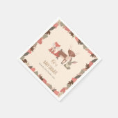 Kinderdusche/Sprinkle für niedliche Landtiere Serviette (Ecke)