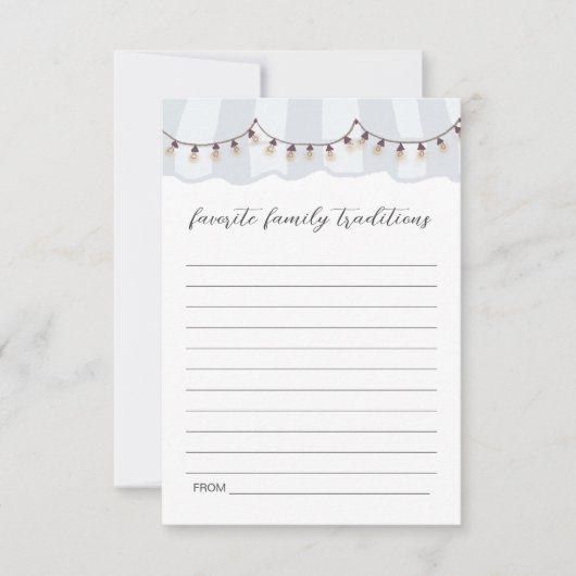 Kinderdusche Tradition Mitteilungskarte (Vorderseite)