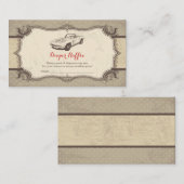 Kinderdusche Vintag Retro-Windeln Begleitkarte (Vorne/Hinten)