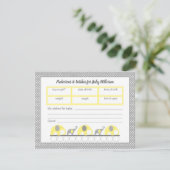 Kinderdusche Vorhersagen und Wünsche - neutral Einladung (Stehend Vorderseite)