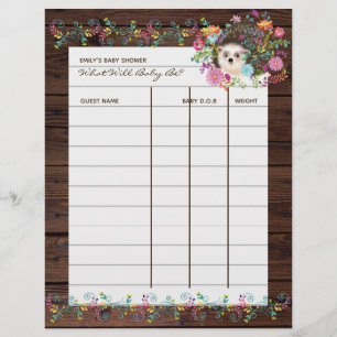 Kinderdusche Vorhersagespiel - Igel-Blume