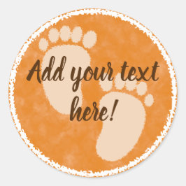 Kinderdusche Wasserfarbe Runder Aufkleber