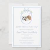 Kinderdusche Wasserfarben Thema Sport Einladung (Vorderseite)