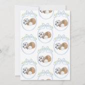 Kinderdusche Wasserfarben Thema Sport Einladung (Rückseite)