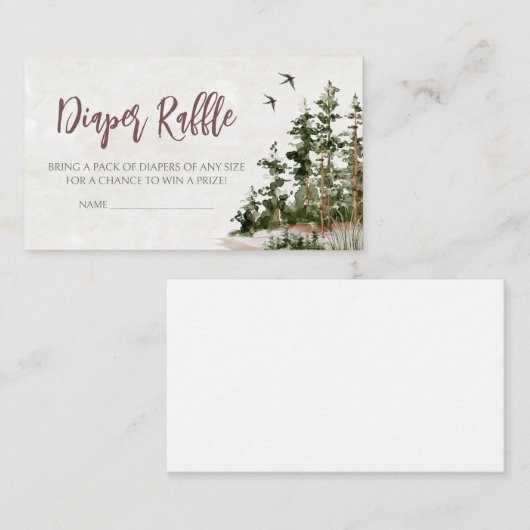 Kinderdusche-Windelwanne aus Holz Begleitkarte (Vorne/Hinten)