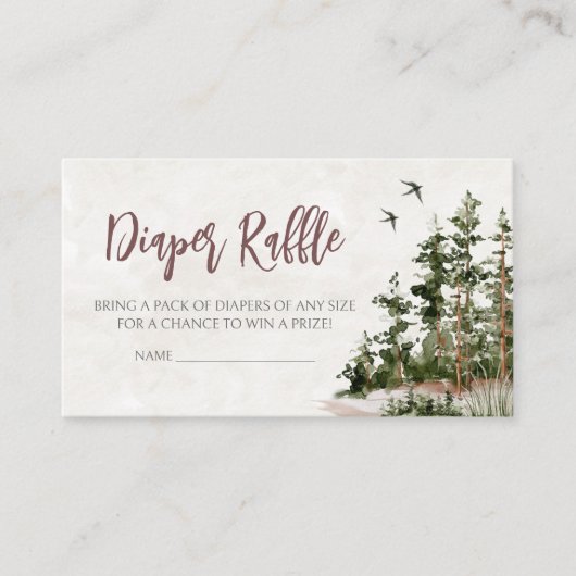 Kinderdusche-Windelwanne aus Holz Begleitkarte (Vorderseite)