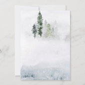 Kinderdusche Winterwaldtiere Urlaub Einladung (Rückseite)