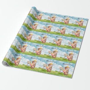 Kinderdusche zum Thema Golf / Geburtstag für Junge Geschenkpapier