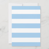 Kinderduscheinladungen, blaue Streifen Einladung (Rückseite)