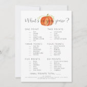 Kinderduschenspiel - Pumpkin, Fall Einladung (Vorderseite)