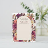 Kinderduschkarte für den Herbst-Kreidebogen Tan (Stehend Vorderseite)